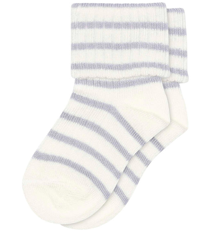 MP Strømper - Viskose/Bambus - Rib - Kallie - Lavender Sky