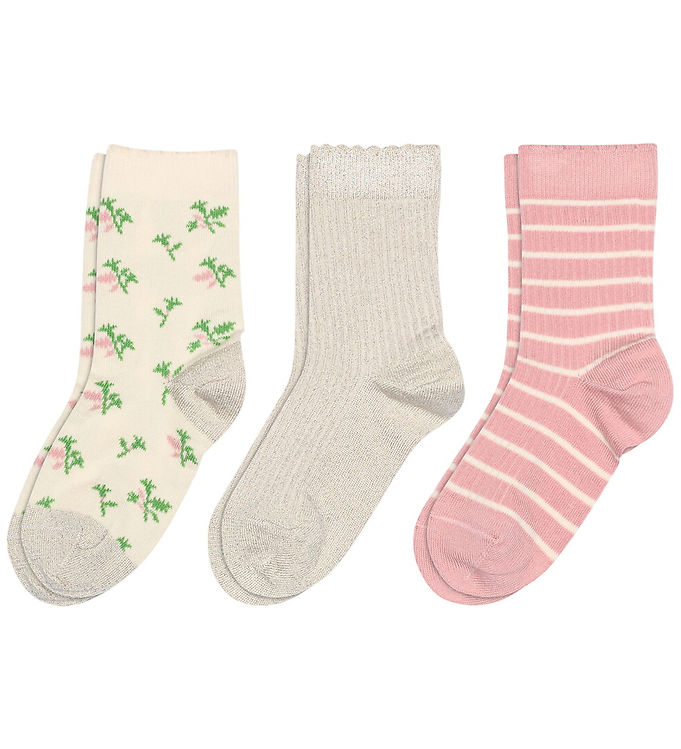 MP Strømper - 3-pak - Thora - Silver Pink