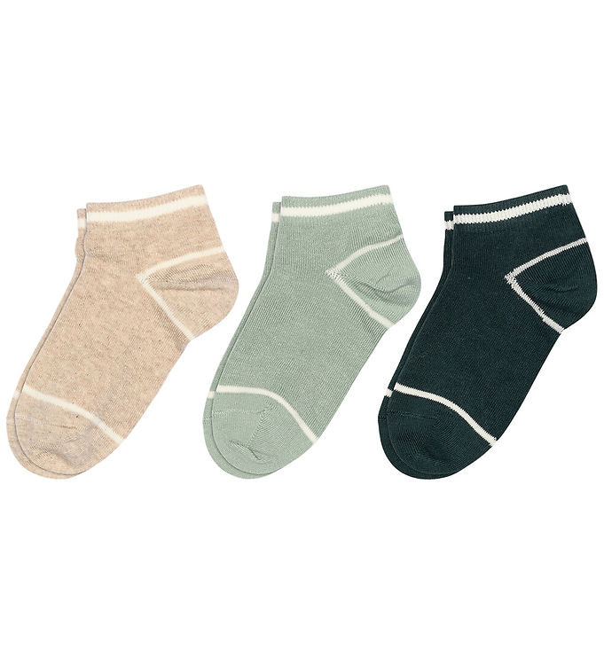 MP Ankelstrømper - 3-pak - Bo - Green Multi