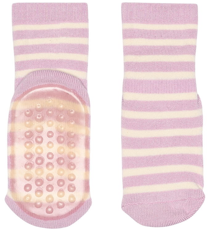 MP Strømper - Frotté - Anti-Slip - Eli - Lupine m. Striber