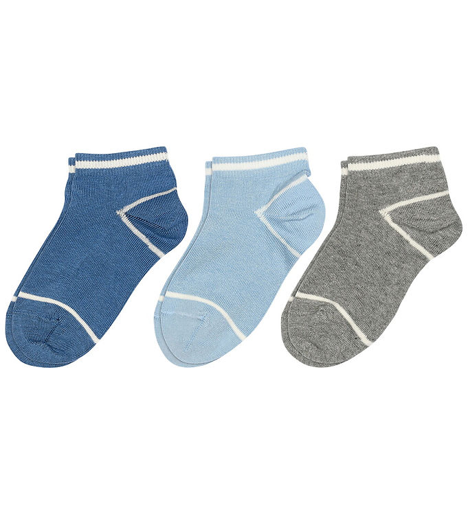 MP Ankelstrømper - 3-pak - Bo - Sneaker - Blue Multi