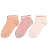 MP Strømper - Rib - 3-pak - Petra - Rose Dust Multi Mix