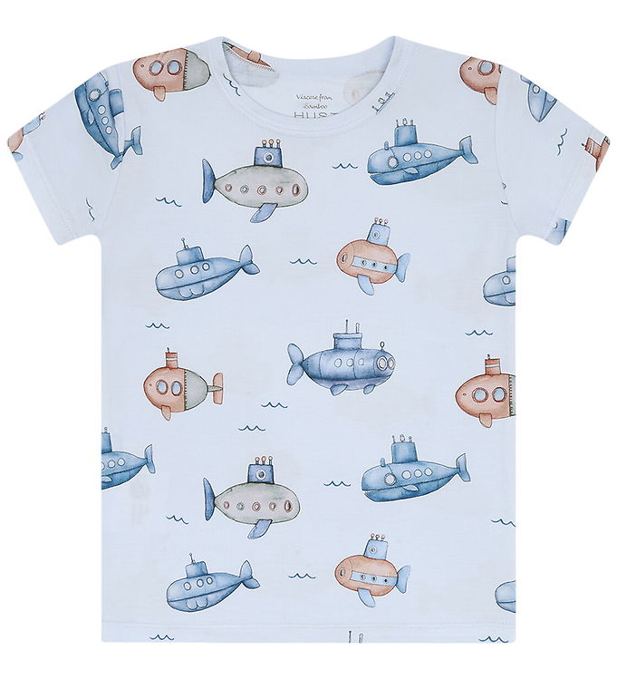 Hust and Claire T-shirt - Bambus - HCAustin - Water m. Ubåde