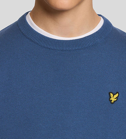 Lyle & Scott Bluse - Strik - Dark Cornflower