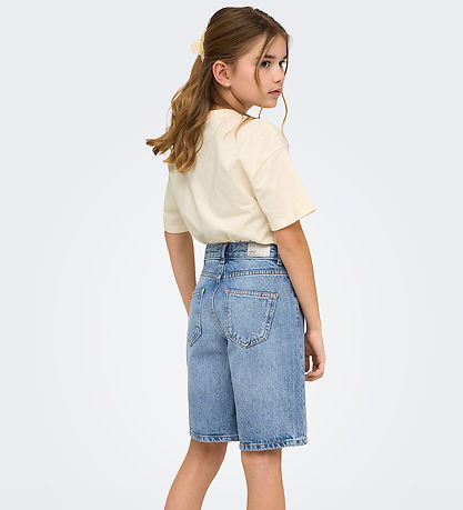 Kids Only Shorts - Wide - Noos - KogSonny - Light Blue Denim