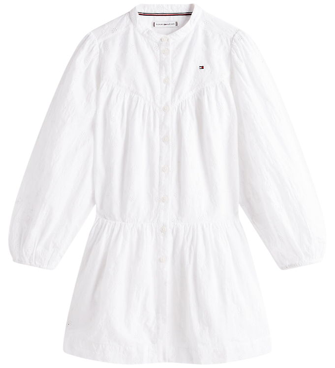 Tommy Hilfiger Kjole - Broderie Anglaise - Hvid