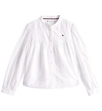 Tommy Hilfiger Bluse - Broderie Anglaise - Hvid