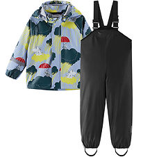 Reima Regntøj m. Seler - PU - Moomin Plask - Airy Blue