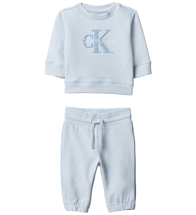 Calvin Klein Sweatsæt - Sweatshirt/Sweatpants - Breezy Blue