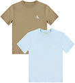Calvin Klein T-shirt - 2-Pack - Monogram - Tiger's Eyebrow