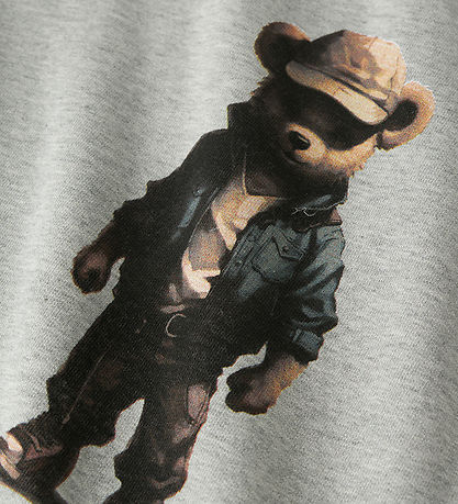 LMTD Hættetrøje - Sweat - NlmNamse - Light Grey Melange