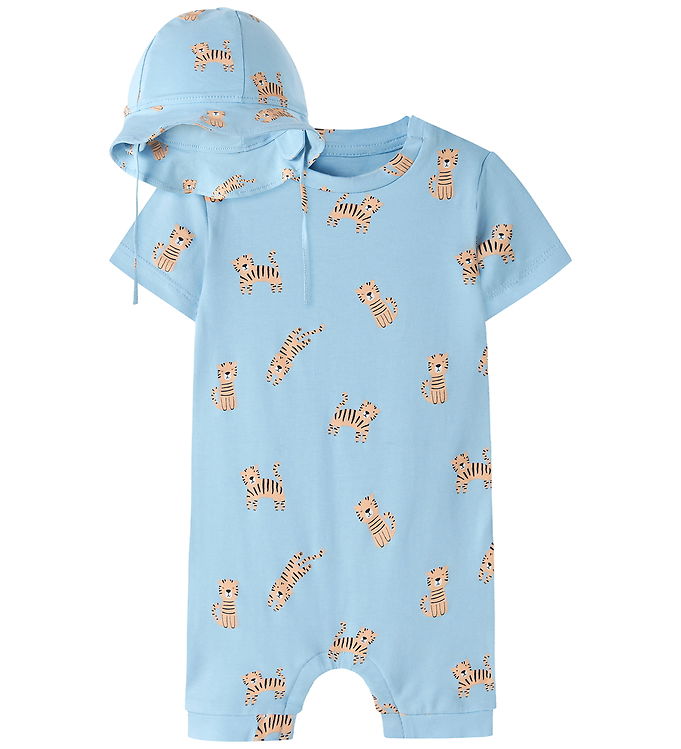 Name It Heldragt m. Solhat - NbmVroels - Airy Blue/Tiger