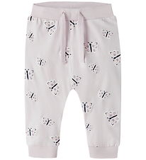 Name It Bukser - NbfVandora - Lavender Fog/Butterfly