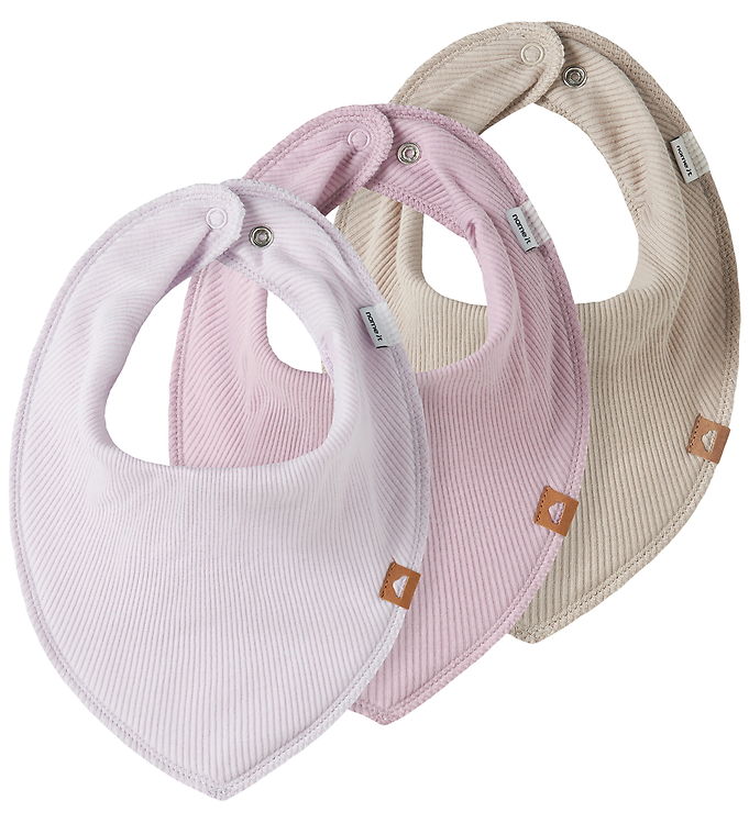 NAME IT 3-Pak Hagesmække Bib Lavender Fog Fragrant Lilac/chateau Gray