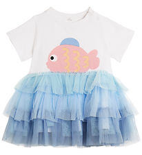 Stella McCartney Kids Kjole - Hvid/Blå