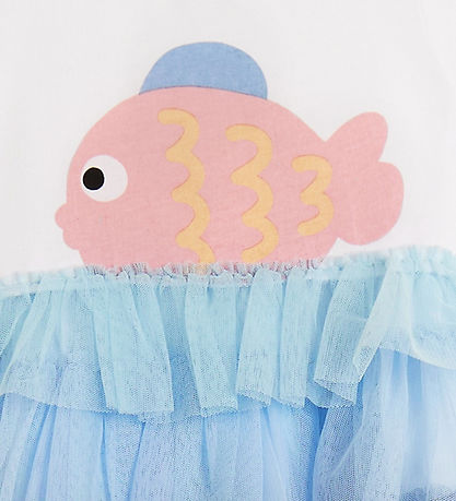 Stella McCartney Kids Kjole - Hvid/Blå
