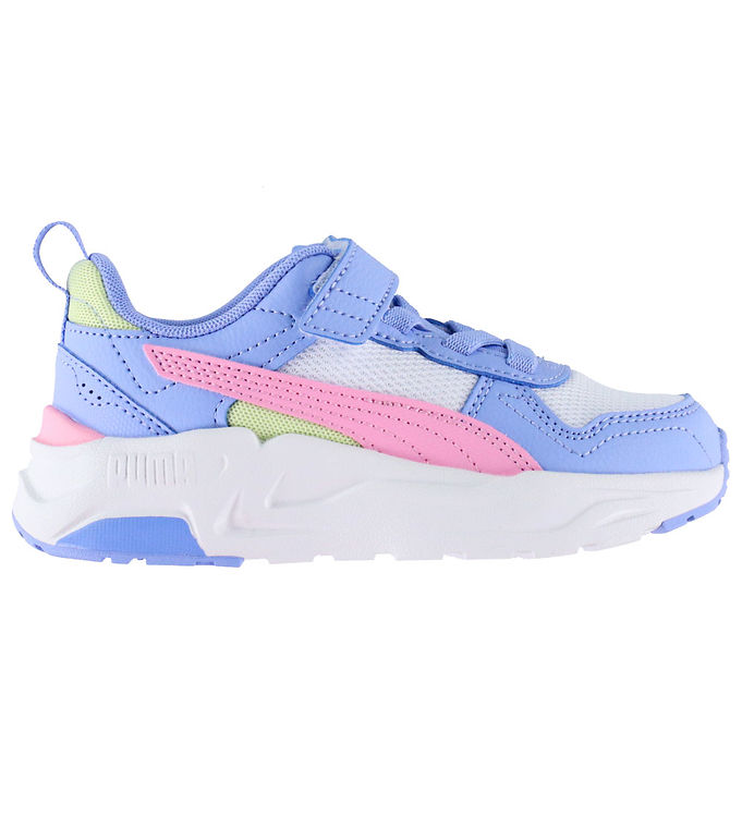 Puma Trinity 2 Lt Sneaker Lilla Med Velcro Og Pink Detaljer - Str. 35