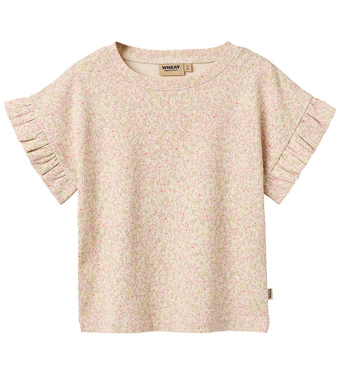 Wheat T-shirt - Ally - Coral Flowers billede