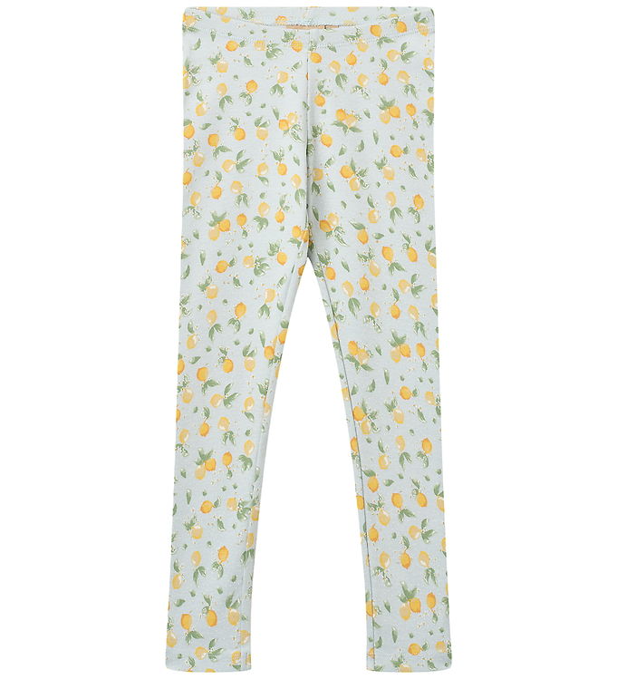 Wheat Jules Leggings Summer Blue Citrus Med Citronprint - Str. 3y 98cm