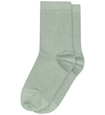 MP Strømper - Rib - Granite Green
