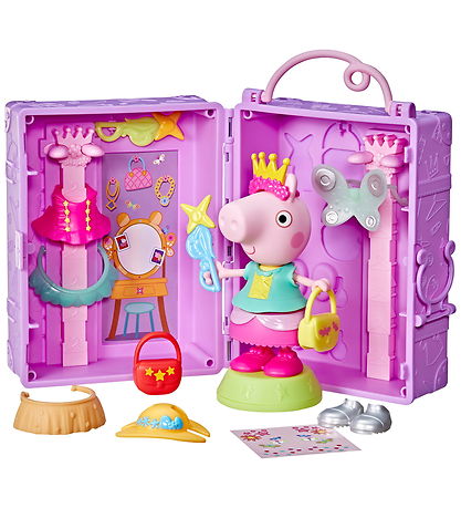 Gurli Gris Legetøj - Peppa Pig Dress Up Wardrobe & Pappa - 15 cm