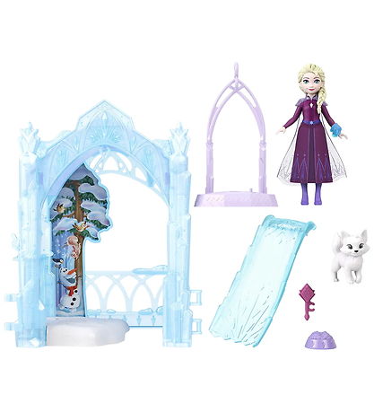 Disney Frozen Legetøj - 16 cm - Elsa's Icy Animal Hideaway
