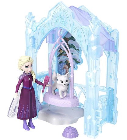 Disney Frozen Legetøj - 16 cm - Elsa's Icy Animal Hideaway