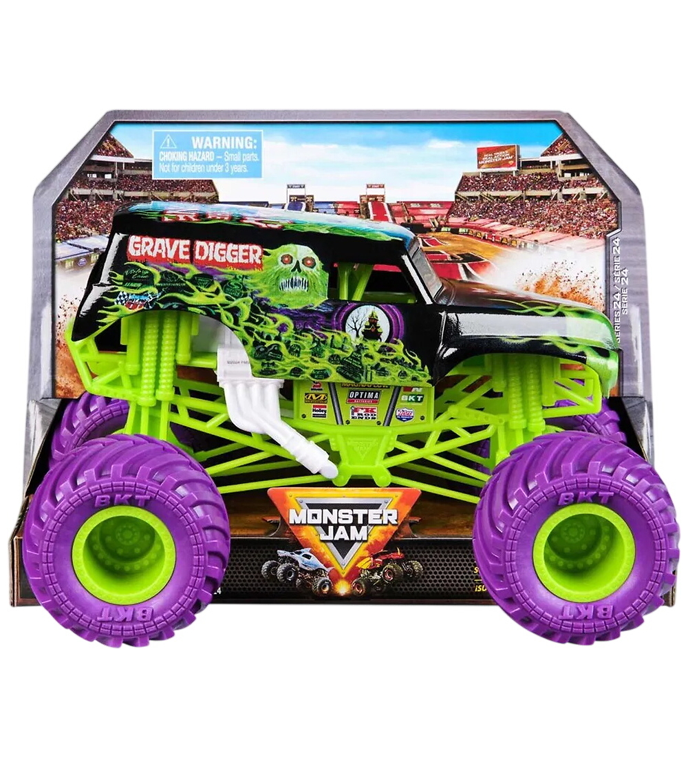 Monster Jam Truck - 1:24 - Die Cast - Grave Digger - Monster Jam - One Size - Autos
