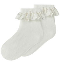 Lil' Atelier Socken - NmfDertrud - 2er-Pack - Coconut Milch