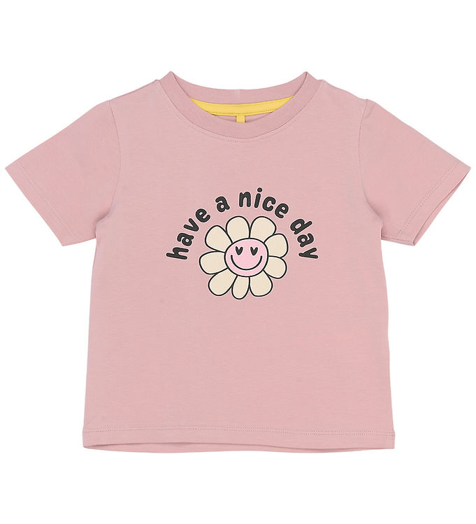 The New Siblings T-shirt - TnstSille - Silver Pink m. Blomst