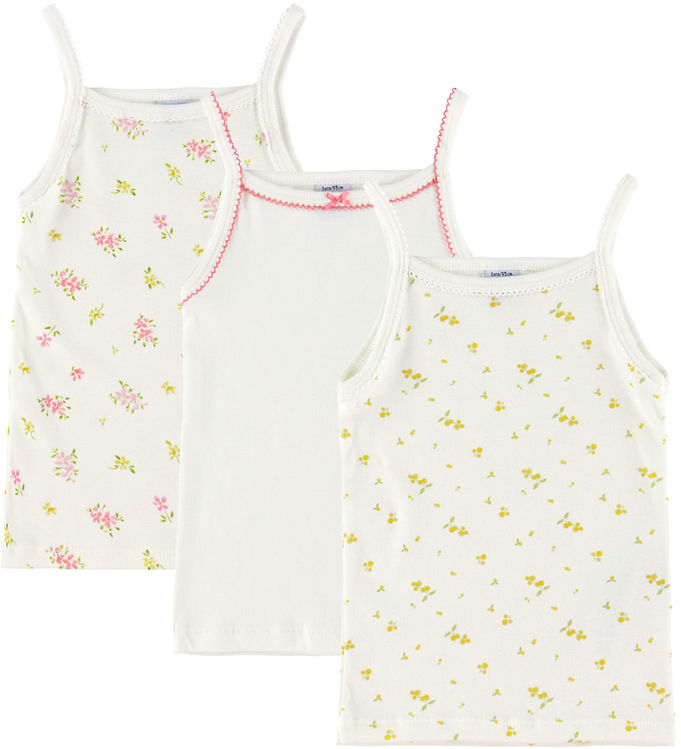 Petit Bateau Undertrøjer - 3-pak - Hvid m. Print