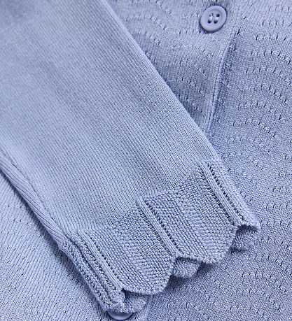 Creamie Cardigan - Pointelle - Blue Lustre