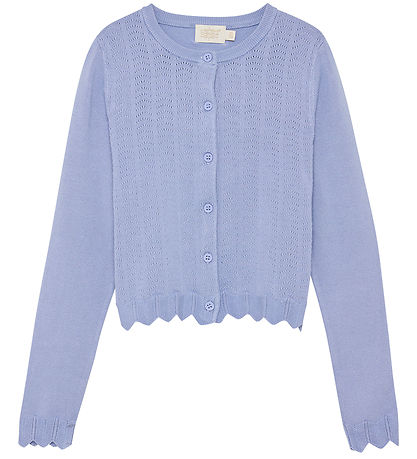 Creamie Cardigan - Pointelle - Blue Lustre
