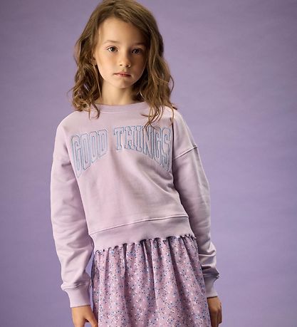 Creamie Sweatshirt - Lavender Frost m. Print