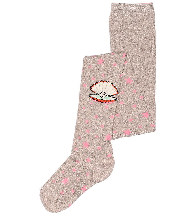 Melton Strømpebukser - Shell - Glimmer - Pink Nectar