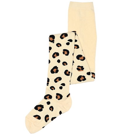 Melton Strømpebukser - Leopard - Shortbread