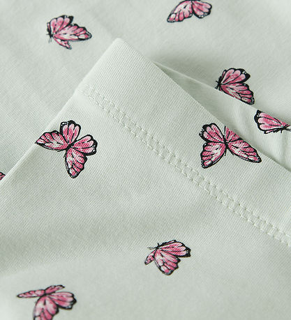 Name It Leggings - NkfVivian - Pale Aqua/Small Butterflies AOP