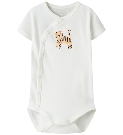 Name It Bodysuit s/s - NbmVacion - Cloud Dancer/tiger