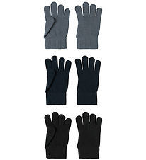 Name It Gloves - Noos - NknMagic - 3-Pack - Flint Stone/Dark SO