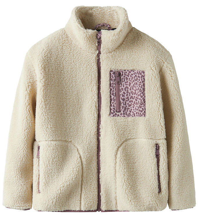 Name It Teddyjakke Fog Med Leopardlomme - Str. 8y 128cm