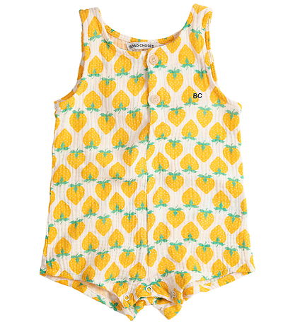 Bobo Choses Sommerdragt - Strawberry - Hvid