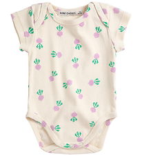Bobo Choses Body m/c - Pixel Sugar Betterave - Offwhite