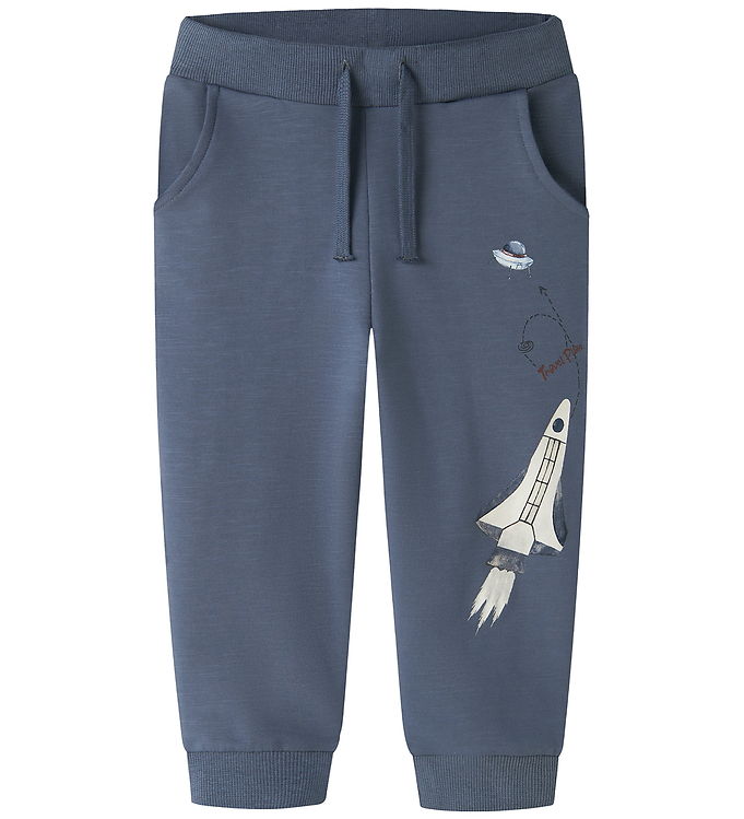 Name It Sweatpants Vintage Indigo Med Raket Motiv - Str. 2y 92cm