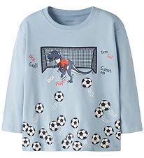 Name It Bluse - NmmVilasse - Blue Fog/Football
