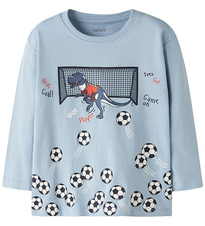 Name It Bluse - NmmVilasse - Blue Fog/Football