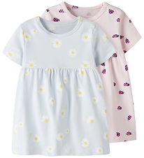 Name It Dress - 2-Pack - NbfVandora - Ancient Water/Candle Pink