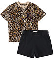 Kids Only Nattøj - 2-delt - KogRila - Black/Tee AOP Leo/Shorts A