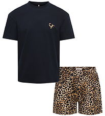 Kids Only Pyjama Set - 2 Parts - KogRila - Black/Tee Solid/Short