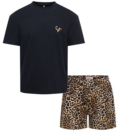 Kids Only Pyjama set - 2-delig - KogRila - Black/Tee Solid/Short
