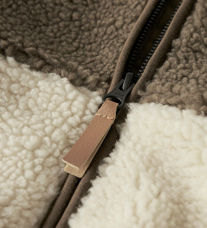 Lil Atelier Fleecejakke - NmmLajo - Turtledove/SHITAKE